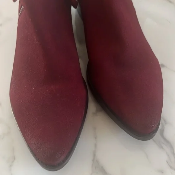 Naughty Monkey NWOT Western Red Suede Booties - Picture 3 of 7